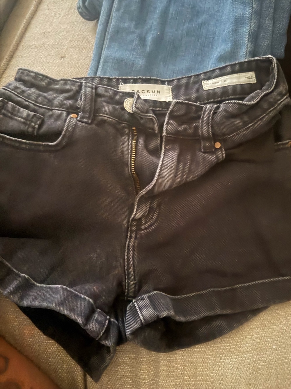 PacSun Black Wash High-Rise Denim Shorts